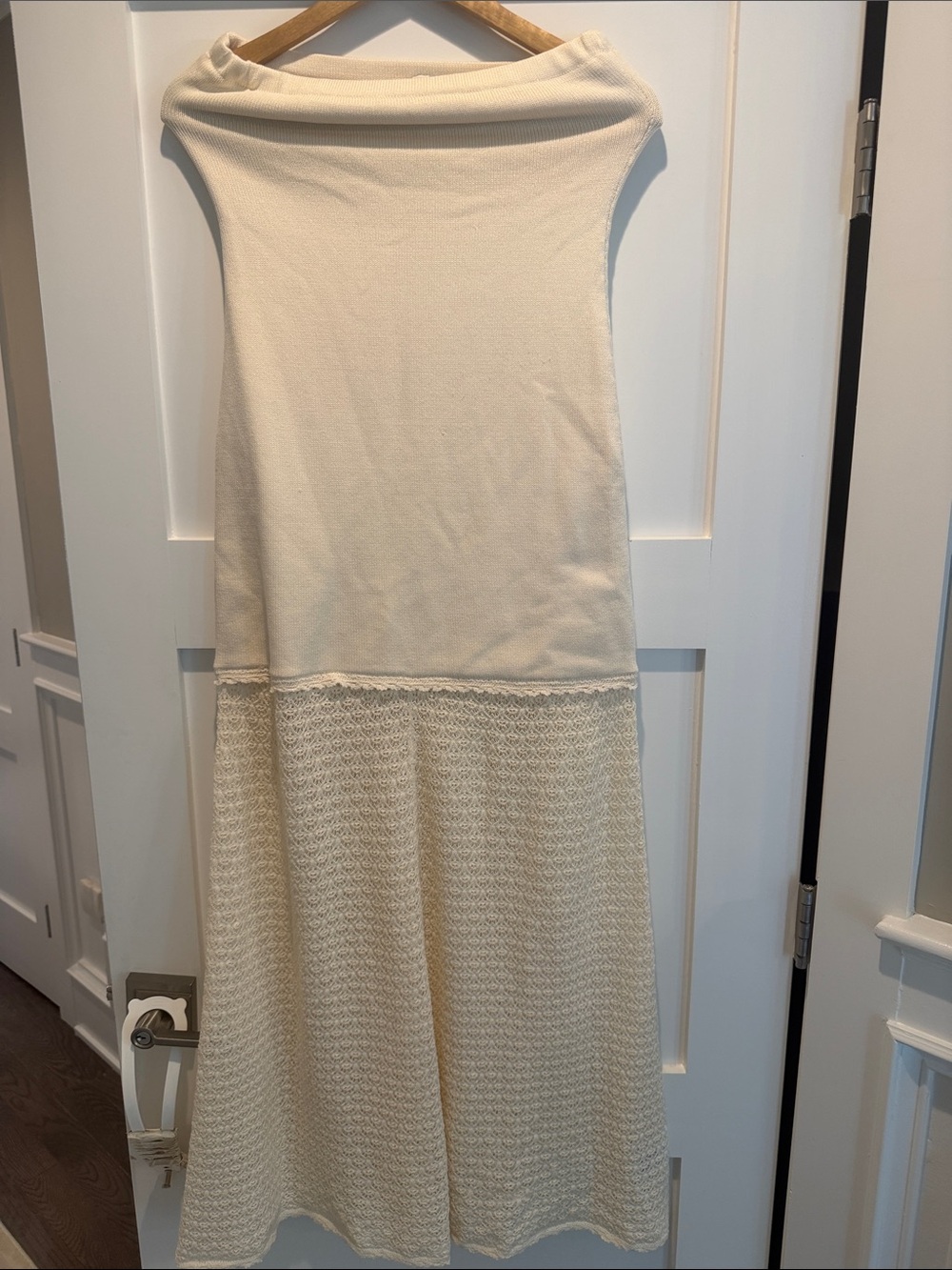 Posse Cream Knit Fit-and-Flare Dress